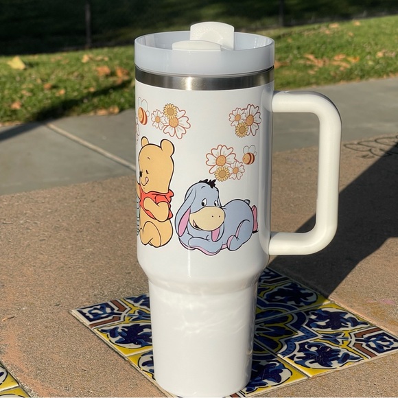 40 oz Tumbler Disney Winnie the Pooh Brand new  double wall stainless travel off - Picture 6 of 8